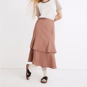 Madewell Brown Midi Skirt